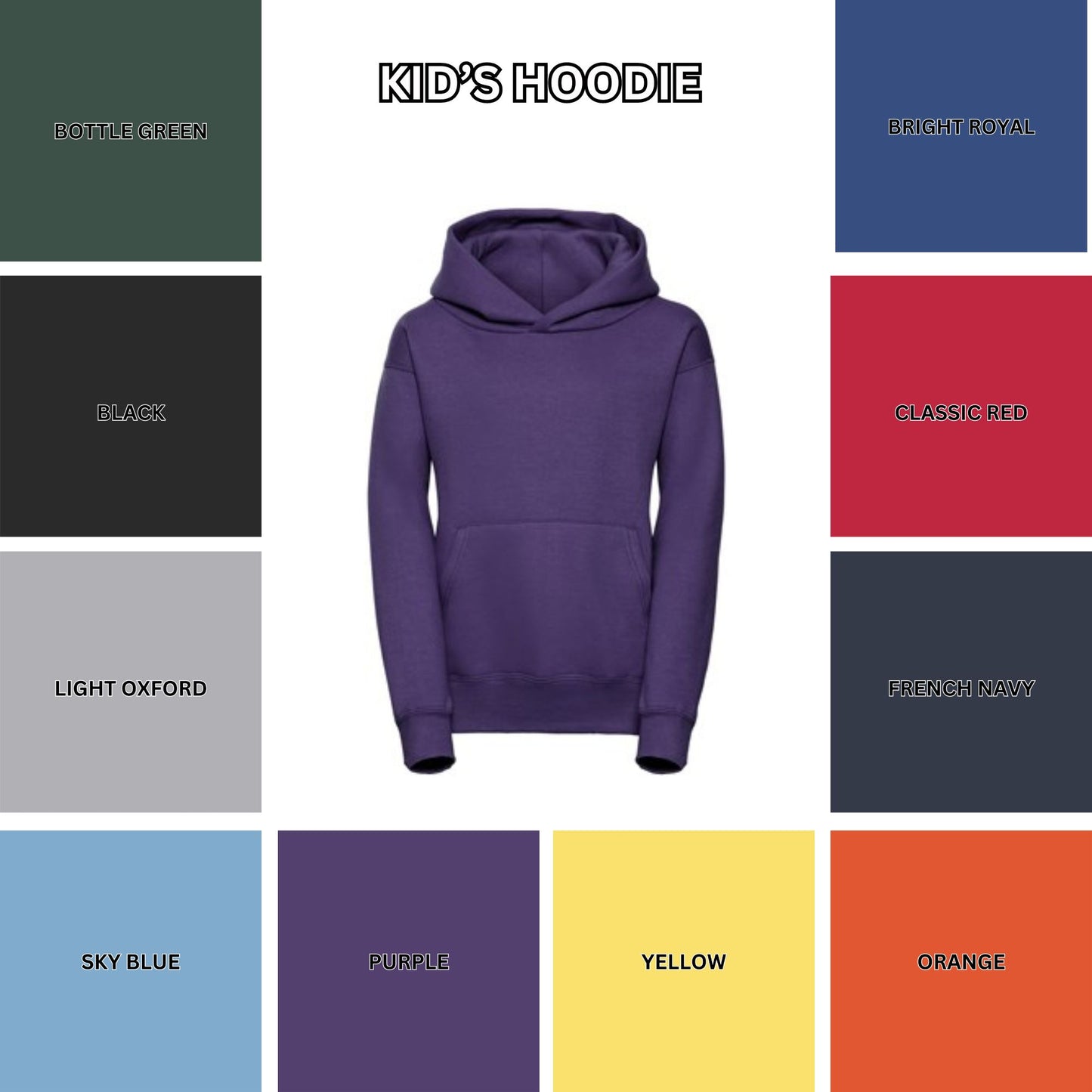 Personalised Hoodies/SweatShirts/Kid's Hoodies/T-Shirts/Caps