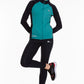 3 Piece Sport Set Women Sport Fitness Workout Gym Suit (CYAN/NAVY)