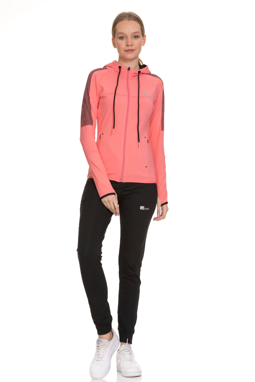 Órré Hoodie Matching Set (Coral/Black)