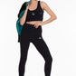 3 Piece Sport Set Women Sport Fitness Workout Gym Suit (CYAN/NAVY)