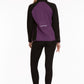 3 Piece Sport Set Women Sport Fitness Workout Gym Suit (PURPLE/BLACK)