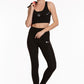 3 Piece Sport Set Women Sport Fitness Workout Gym Suit (BLACK/PINK)
