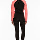 3 Piece Sport Set Women Sport Fitness Workout Gym Suit (BLACK/PINK)