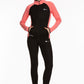 3 Piece Sport Set Women Sport Fitness Workout Gym Suit (BLACK/PINK)